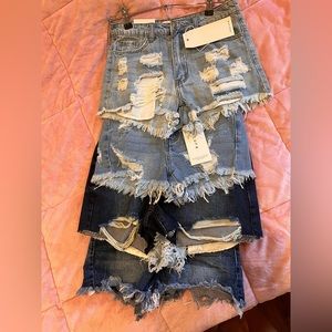 5 stretchy Denim shorts! Together! $56x5 just $25